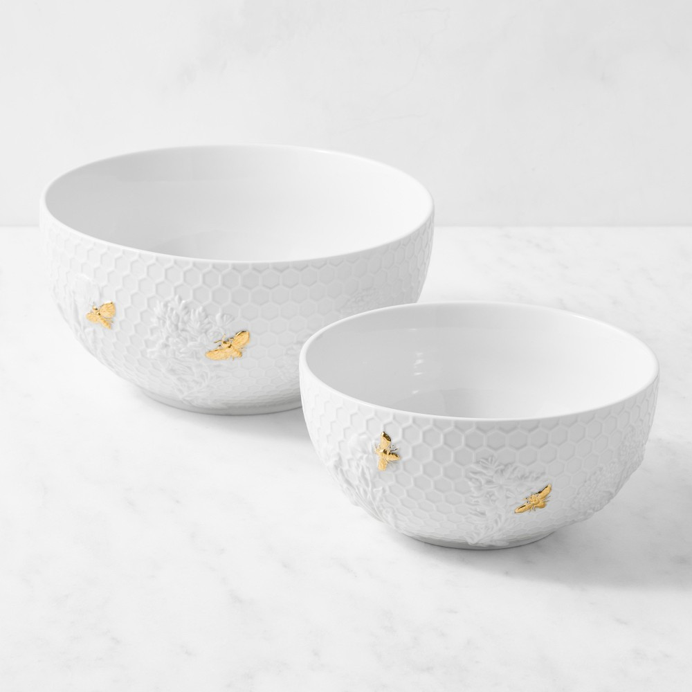 Honeycomb Porcelain Mixing Bowls, Set of 2 | Williams-Sonoma CA