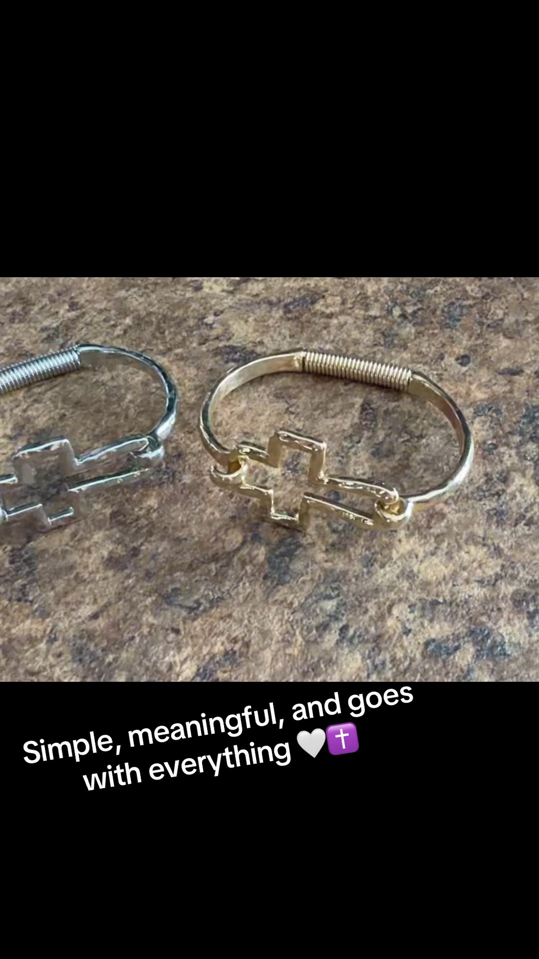 I wear these daily - love how easy they are to put on and they elevate any look! 🤍✨ #bracelets #faithjewelry #crossjewelry #goldjewelry #silverjewelry #accessories 

#LTKdayinmylife #LTKootd