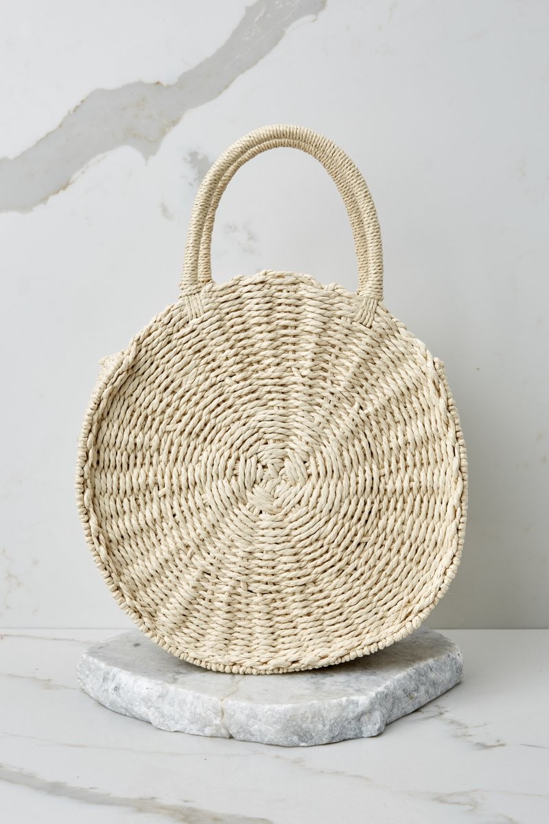 Resort Classic Khaki Round Bag | Red Dress 