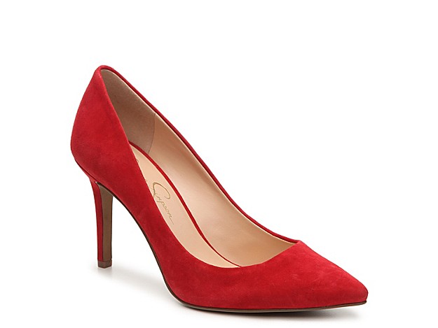 Women's Levin Pump -Red Faux Suede | DSW