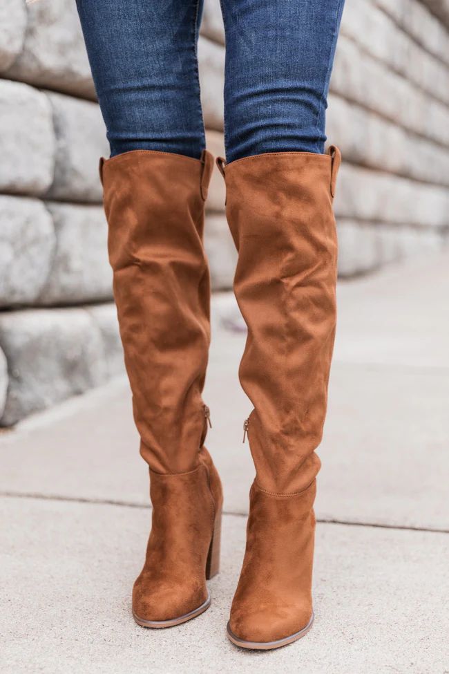 Hadley Brown Tall Suede Knee Boots | Pink Lily