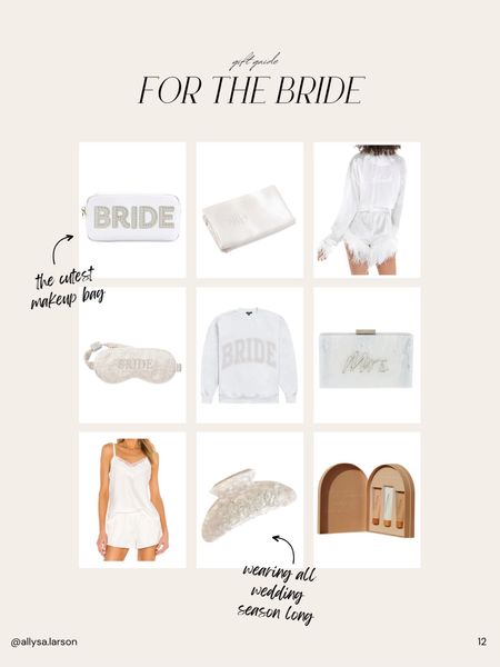 Gift guide, bridal finds, bride, sweatshirt, makeup bag, purse, gift ideas, holiday, white outfitt

#LTKGiftGuide #LTKHoliday #LTKwedding
