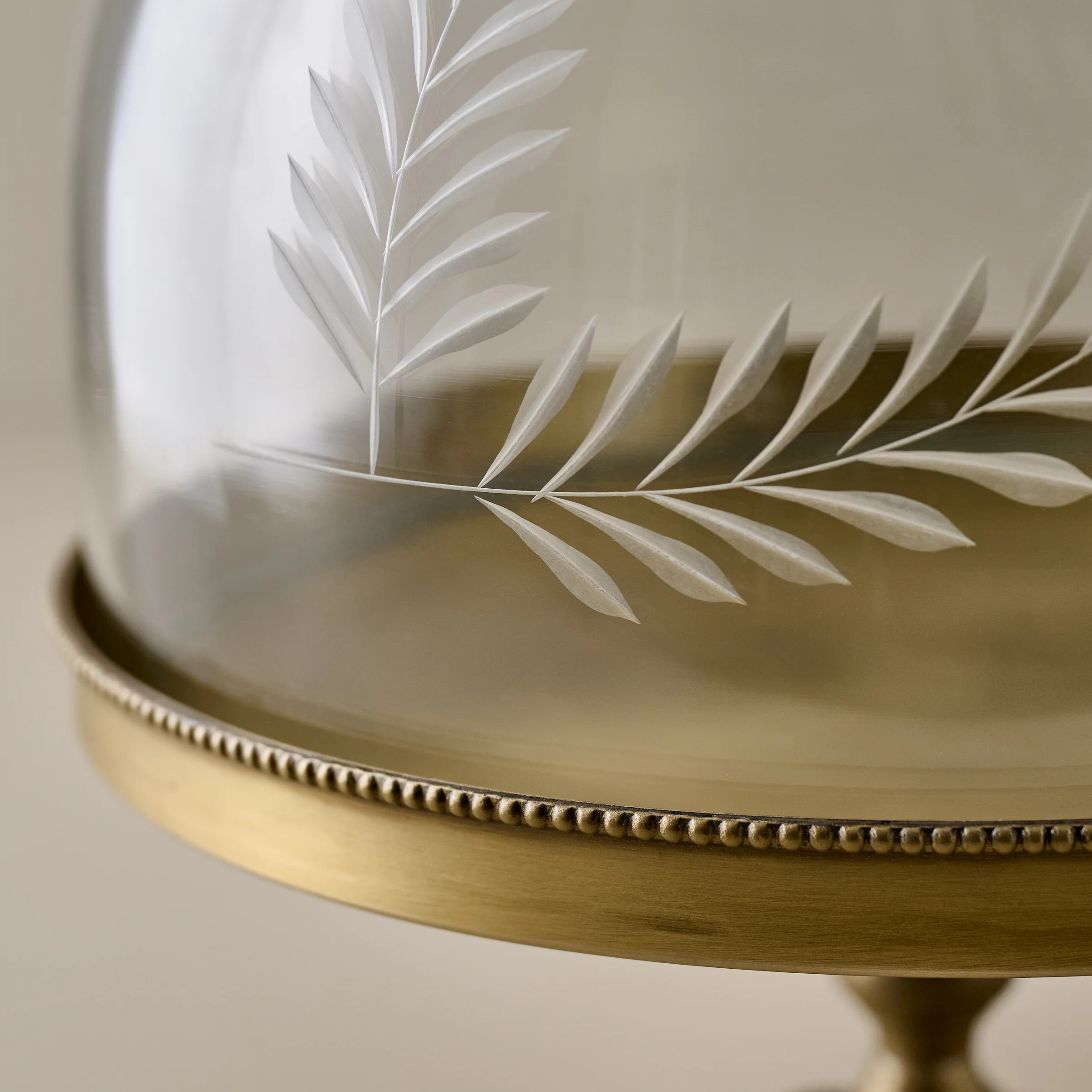 Marlowe Etched Glass + Brass Cake Stand | Magnolia