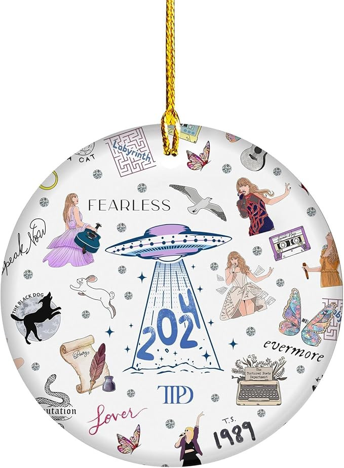 Music Themed Christmas Ornaments - Fearless Christmas Musical Decorations - Song Ornament for Mus... | Amazon (US)