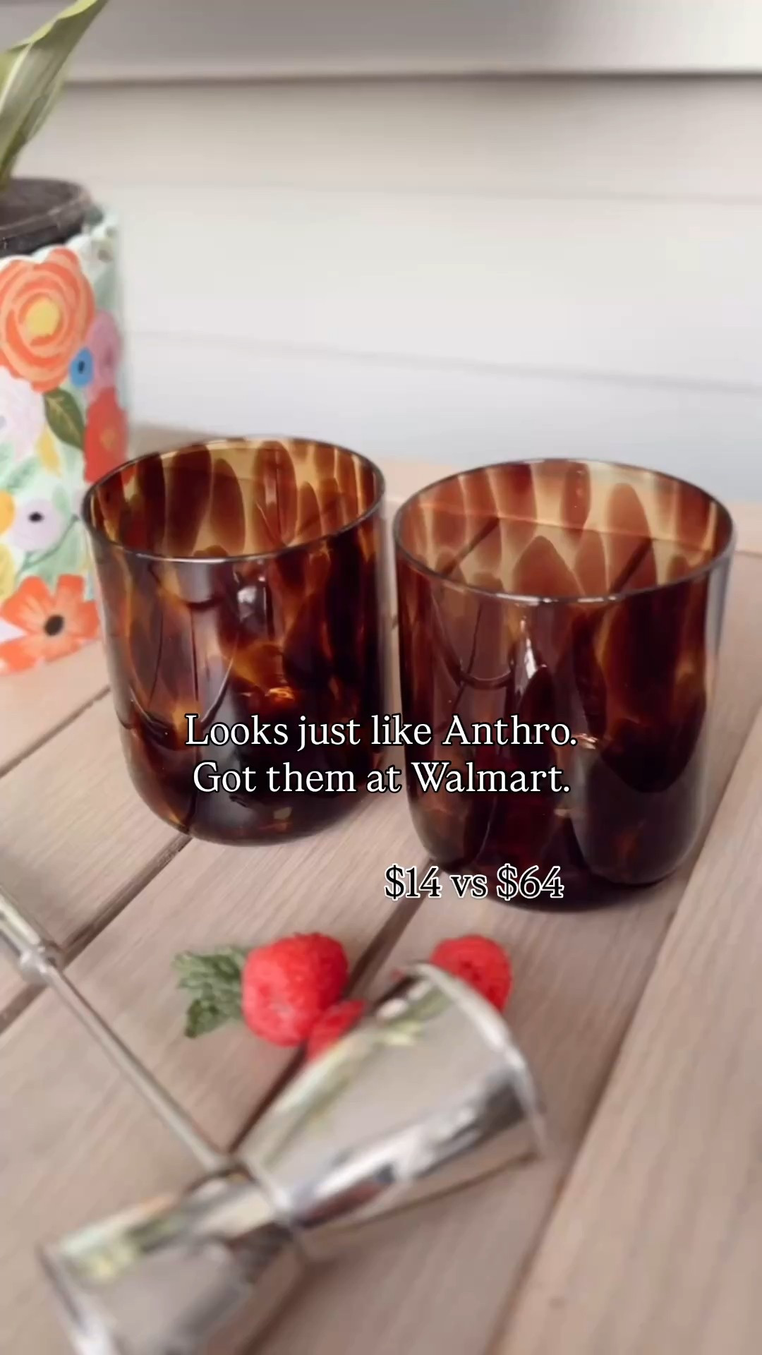 Gorgeous glassware for spring. Looks just like Anthro, but from walmart! 