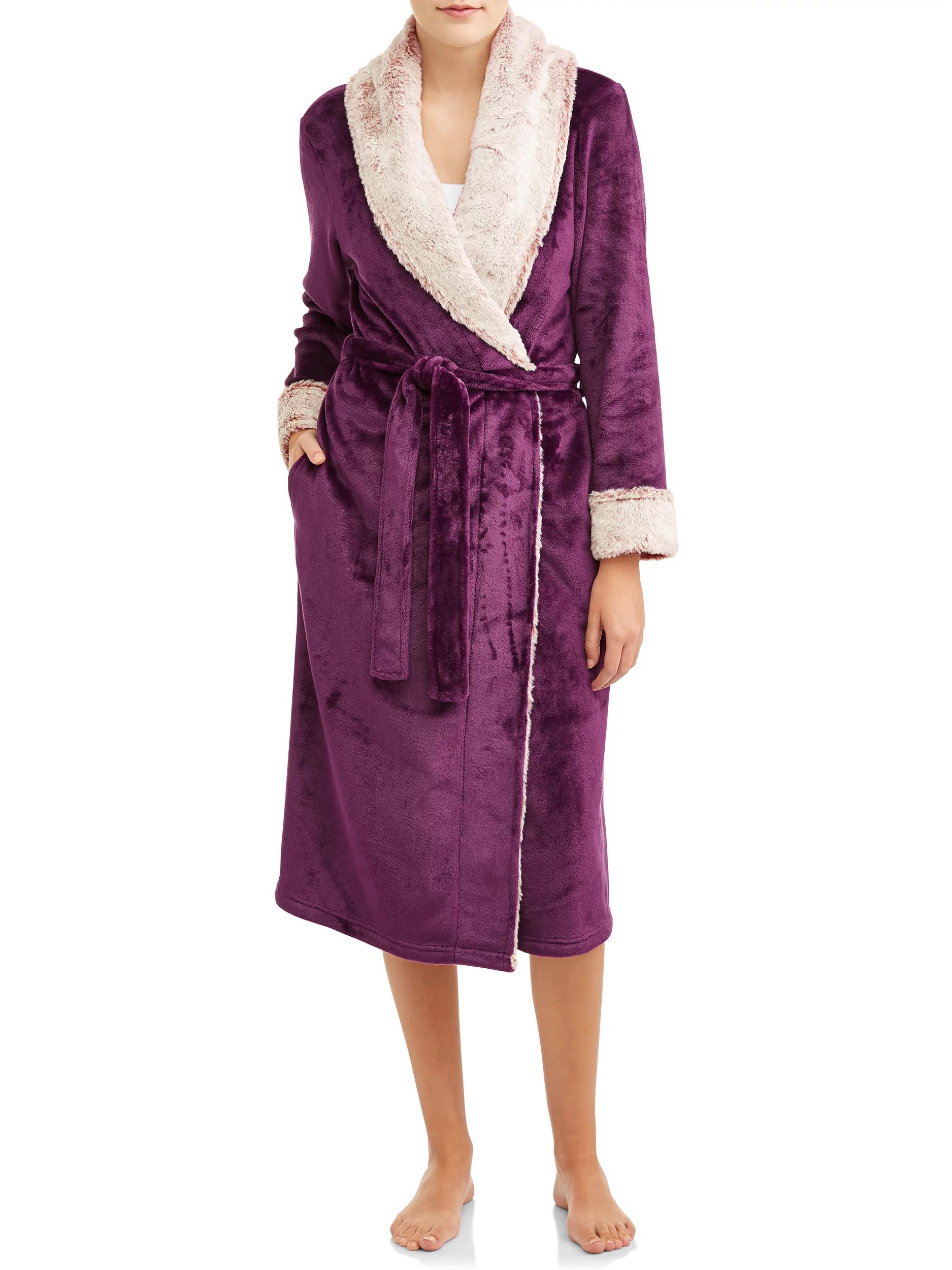 Secret Treasures Women's and Women's Plus Superminky Robe | Walmart (US)