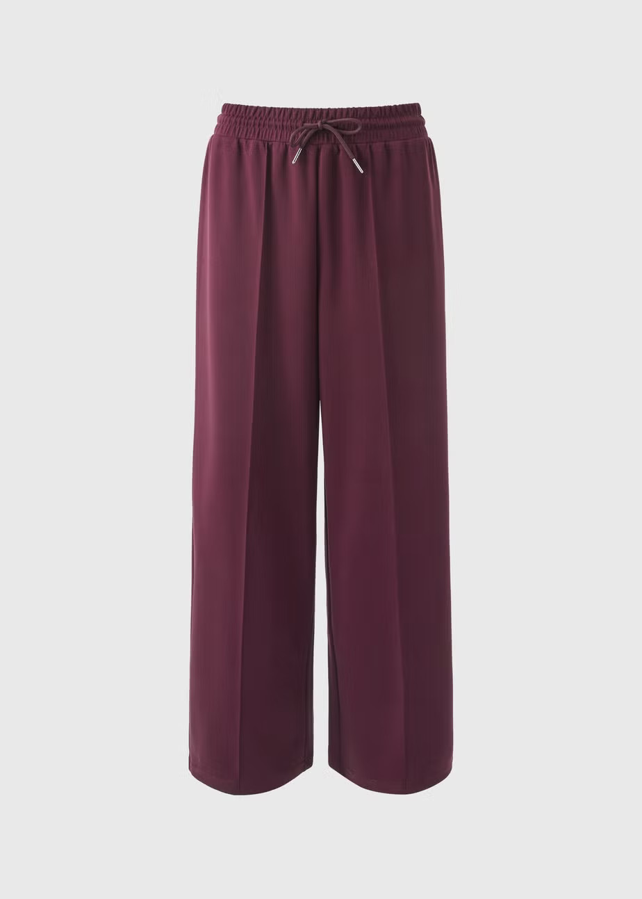 Souluxe Burgundy Wide Leg Jogging Bottoms | Matalan (UK)