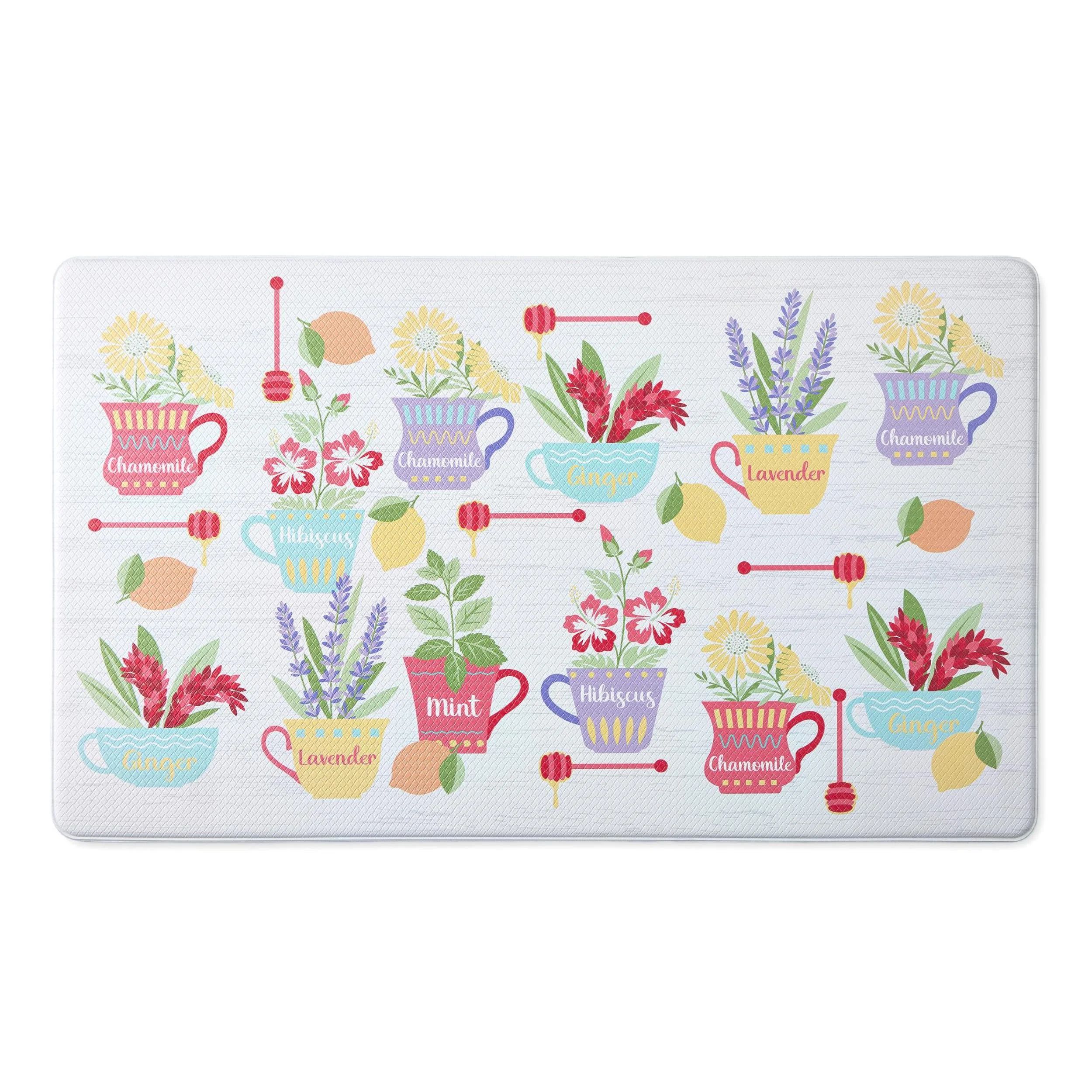 Mainstays Multicolor Kitchen Mat, Herbal Tea, 18"W x 30"L, 1 Piece | Walmart (US)