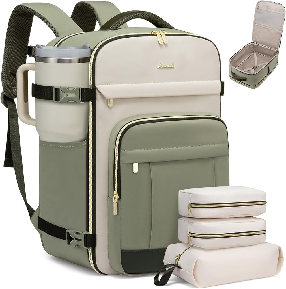 LOVEVOOK 40L Travel Backpack for Women & Men - 17.3 Inch Carry On Backpack & Personal Item Backpa... | Amazon (US)