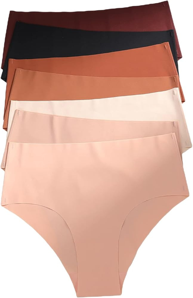 Verdusa Women's 7pack No Show Panty Set Seamless Underwear Briefs | Amazon (US)