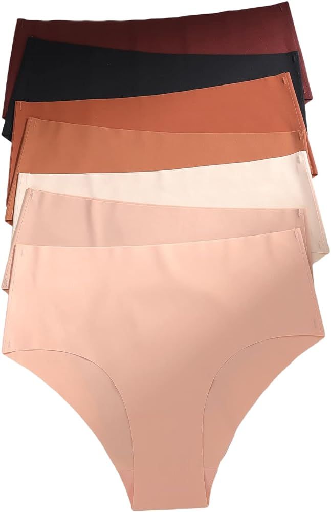 Verdusa Women's 7pack No Show Panty Set Seamless Underwear Briefs | Amazon (US)