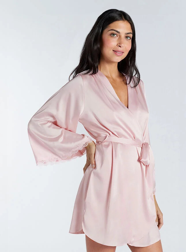 Kaya satin short robe | Boux Avenue (UK)