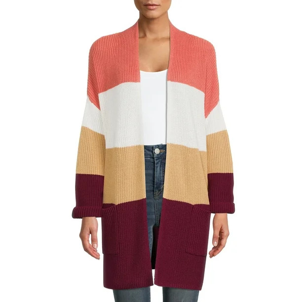 Time and Tru Shaker Cardigan - Walmart.com | Walmart (US)