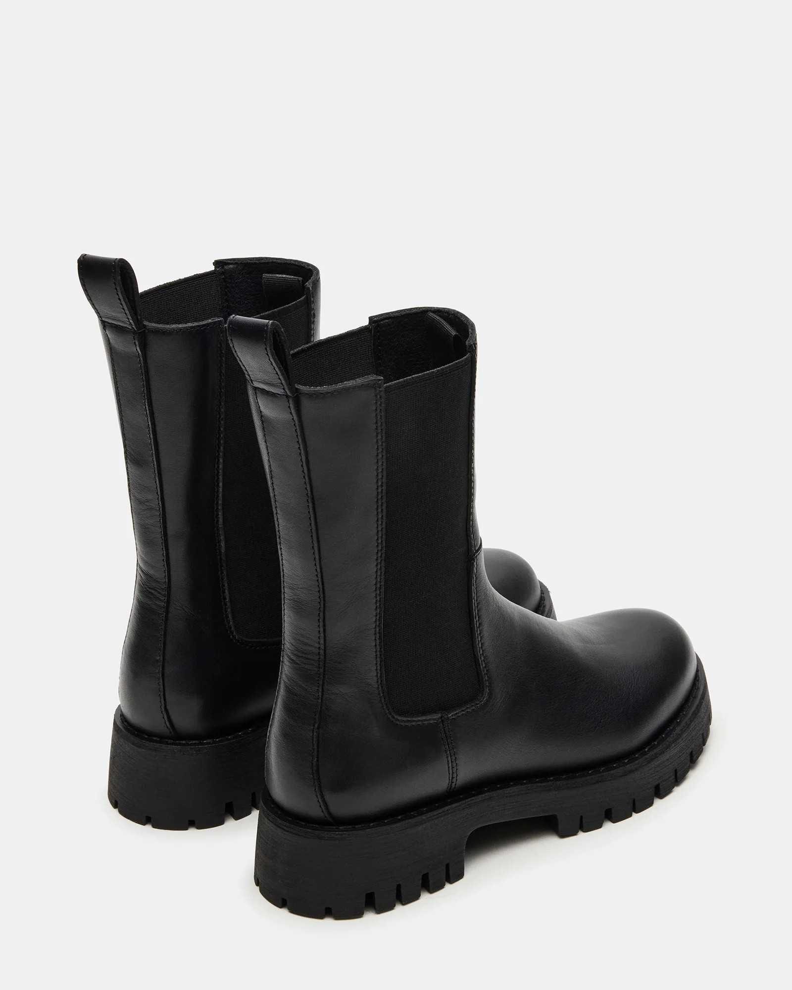 LOWA Black Leather Lug Chelsea Platform Women's Ankle Boot | Steve Madden (US)