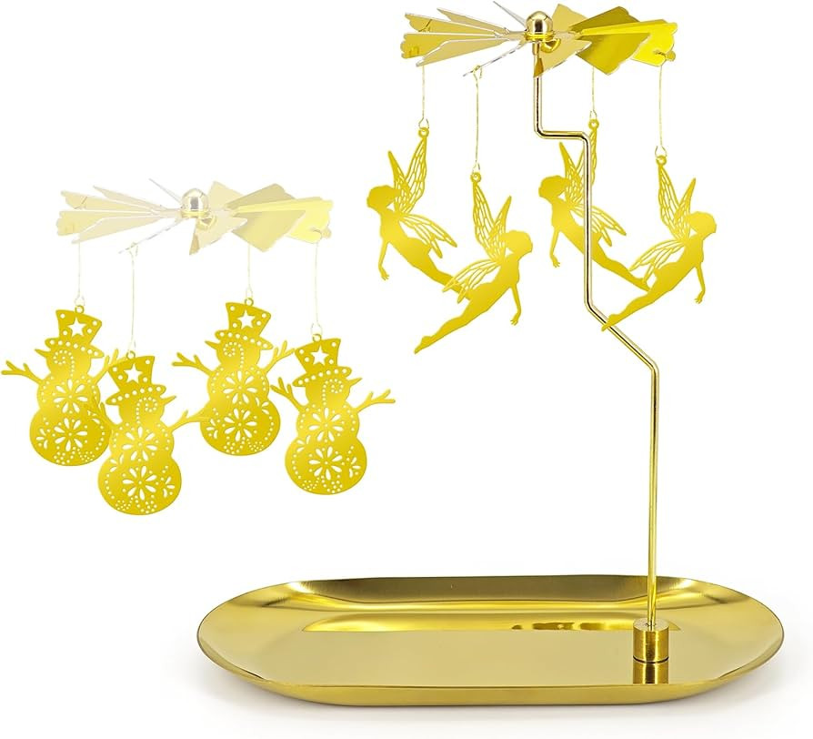 Spinning Carousel Candle Holder - Rotary Holder with Tray for Jar Candles Scented and Tea Lights,... | Amazon (US)