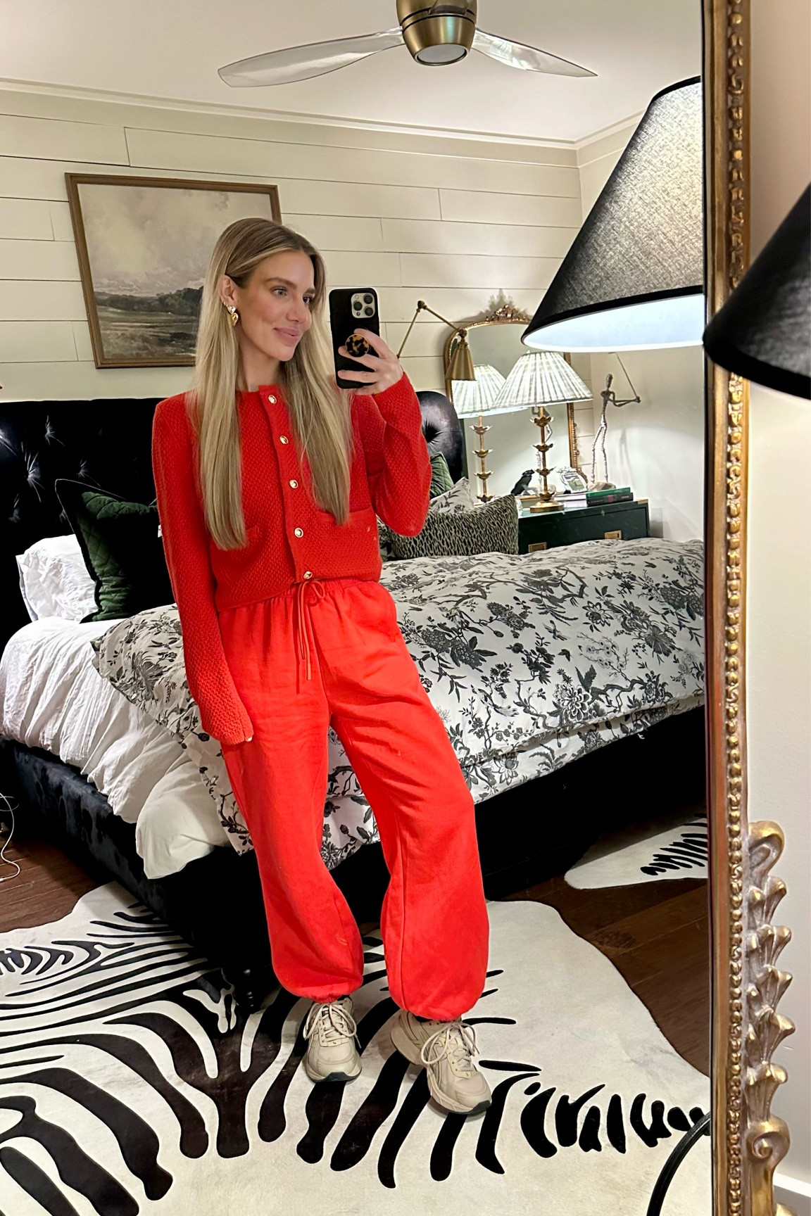 first small group of the semester tonight! normally i’m too lazy to change out of my scrubs before we go but have been looking for any excuse to wear all the AMAZING quality athleisure i’ve gotten from @target  recently! these joggers are so good, and i wasn’t kidding when i said i got everything target has in this red color 😂 love this gold button sweater. And can’t see but the sports bra underneath is awesome too! Comfy cozy valentines outfit, travel outfit, anything outfit! 

#LTKStyleTip #LTKFindsUnder50 #LTKActive