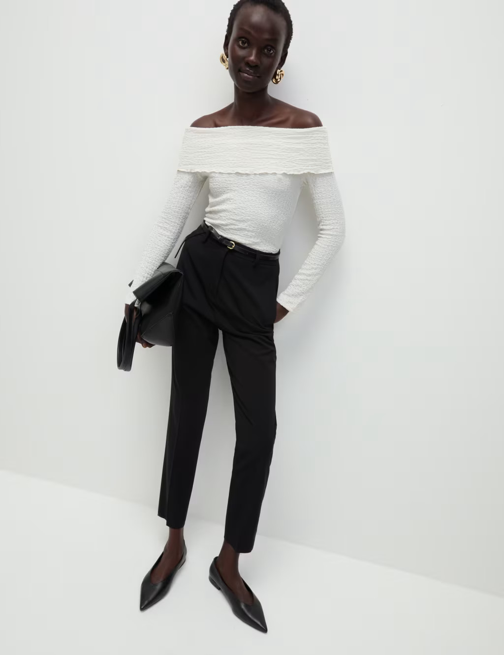 Slim Fit Ankle Grazer Trousers with Stretch | Marks & Spencer (UK)