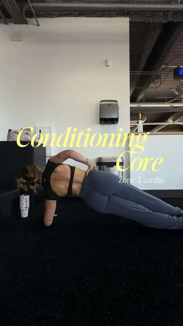 Not a cardio girl, but she's trying Here's the spicy little EMOM that humbled me:
Workout:
• 20 min incline walk (Incline 12, Speed 3)
• EMOM (aimed for 12 rounds, made it to 8)
• 1 min sled push
• 1 min dumbbell thrusters (used 20s)
• Finished with a core circuit (3 rounds):
• 10 hanging knee raises
• 12 cable crunches
• 30 sec side plank each side
Sweaty & gassed onggggg, but I'm so proud of myself This was soooo challenging for me but soo fun and new!
Gunna start doing this once a week and get this cardio on point after years of just saying my cardio is horrible 🫶🏼❤️ 

 #LTKActive #LTKStyleTip