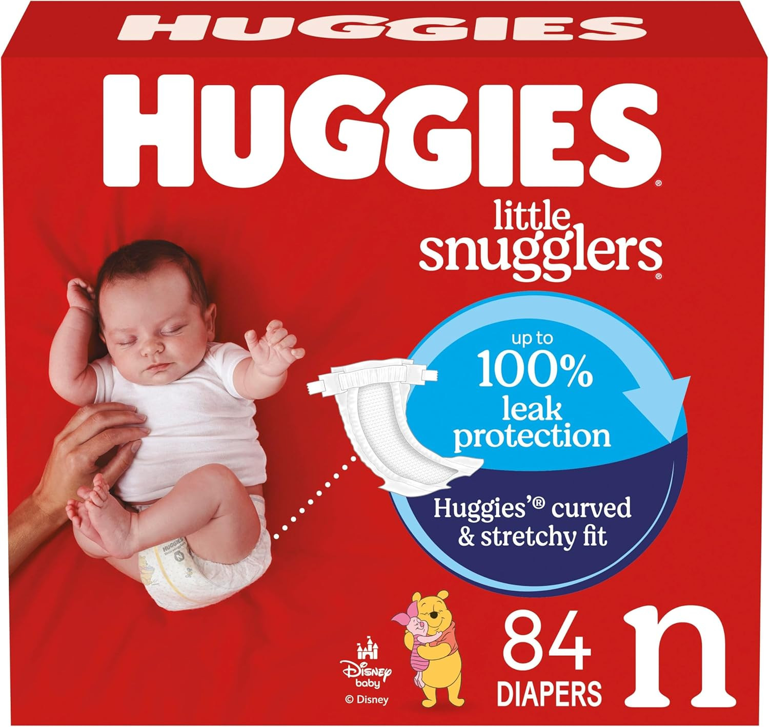 Huggies Size Newborn Diapers, Little Snugglers Baby Diapers, Size Newborn (up to 10 lbs), 84 Coun... | Amazon (US)