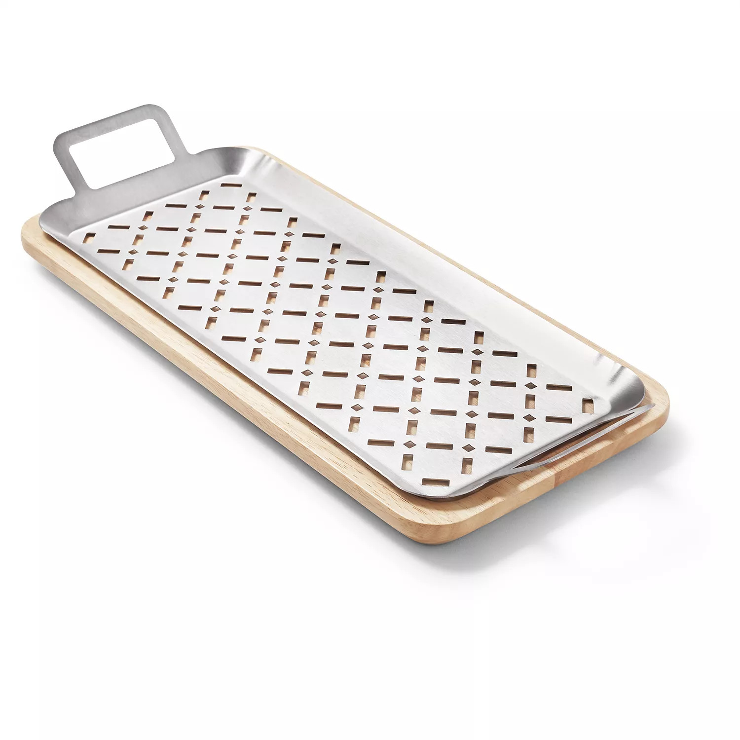 Sur La Table Stainless Steel Grilling Grid with Wood Trivet | Sur La Table