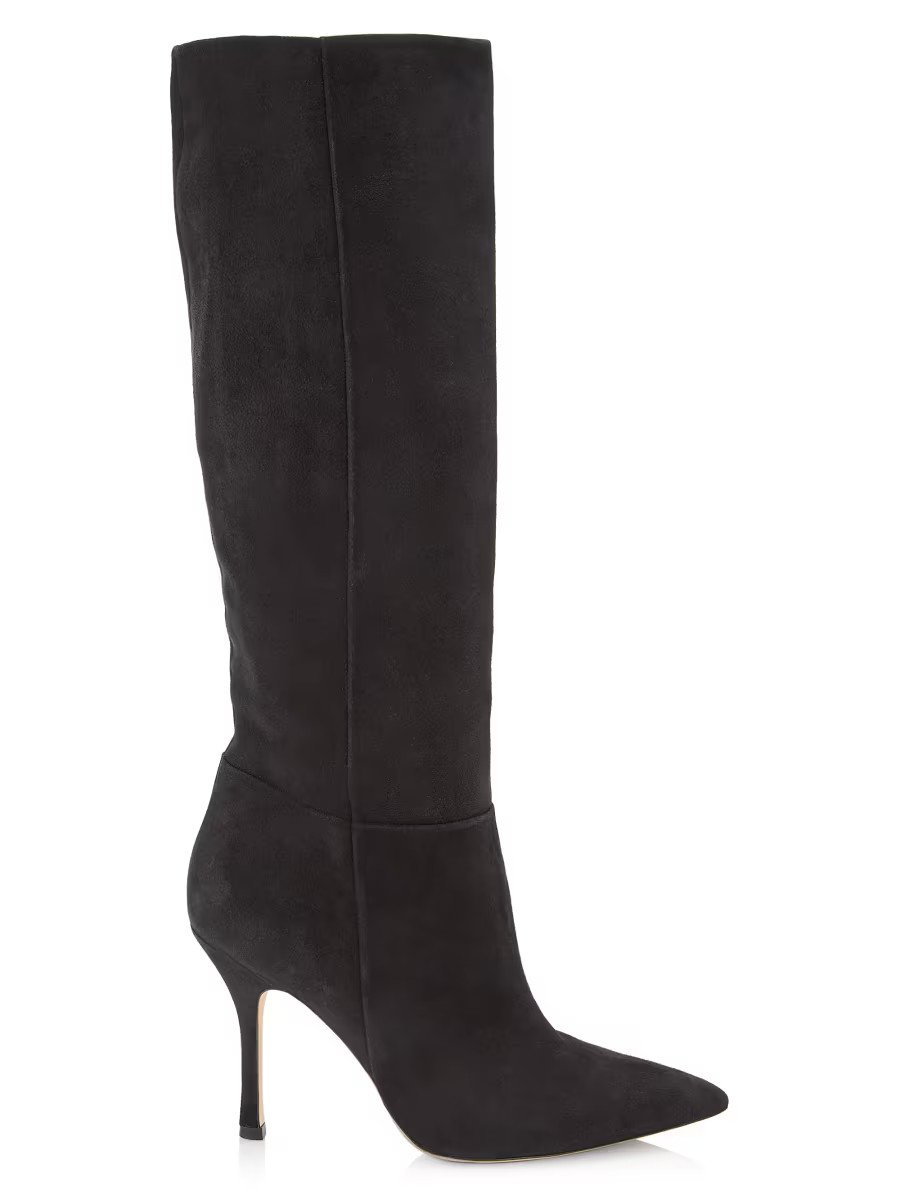 Larroudé Kate Tall Suede Boots | Saks Fifth Avenue