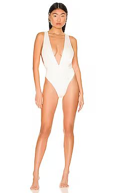 Tularosa Seashell Maillot One Piece in Off White from Revolve.com | Revolve Clothing (Global)