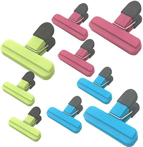9Pack Large Chip Bag Clips - Assorted Sizes Food Bag Clips Plastic Heavy Seal Grip | Amazon (US)