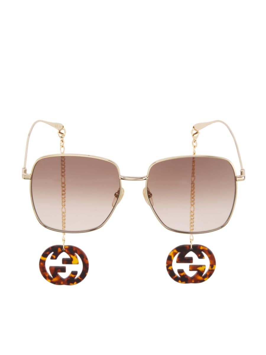 Pure Metal 59MM Square Sunglasses | Saks Fifth Avenue