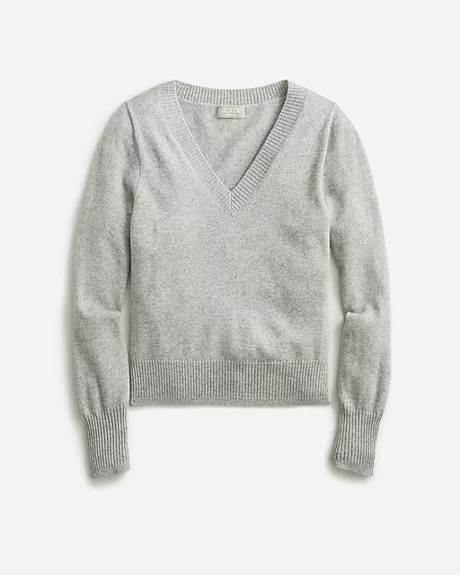 Cashmere shrunken V-neck sweater | J. Crew US