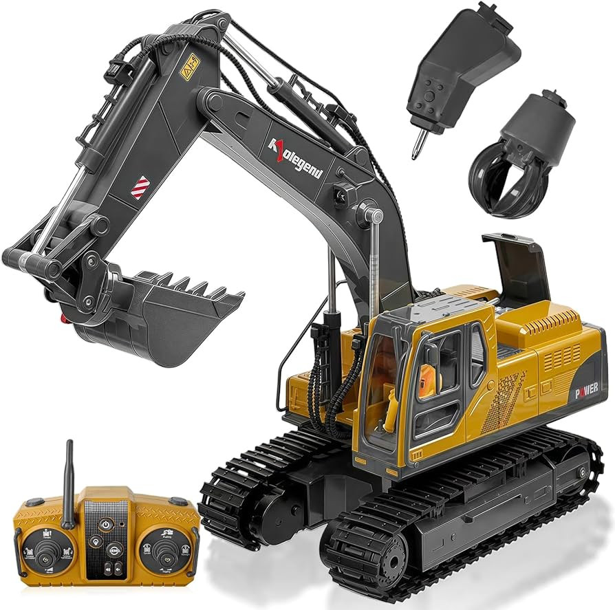 kolegend 3 in 1 Remote Control Excavator Toy 14 Channel RC Excavator Toy for Boys 3-12 with Bucke... | Amazon (US)