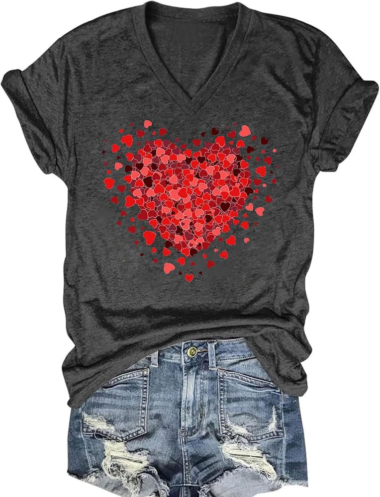 Women's T-Shirts V-Neck Boho Flowers Wildflowers Tee Cute Summer Graphic Shirts Short Sleeve T Sh... | Amazon (US)