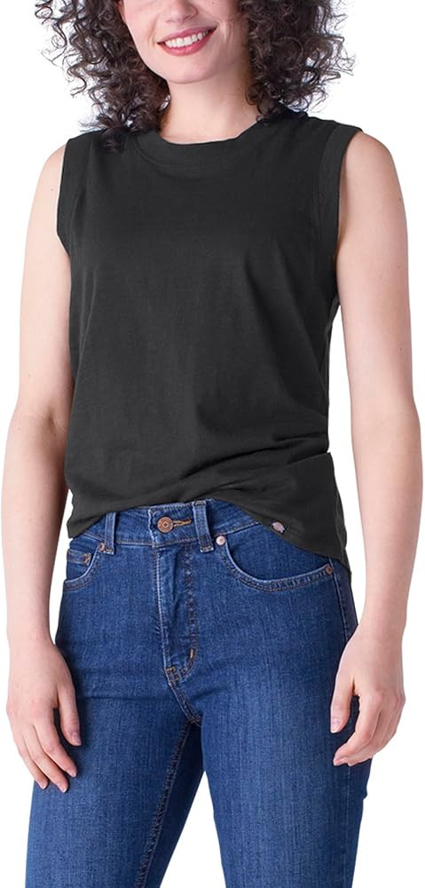 Dickies Women's Muscle Tank Shirt with Full Shoulder Coverage | Amazon (US)