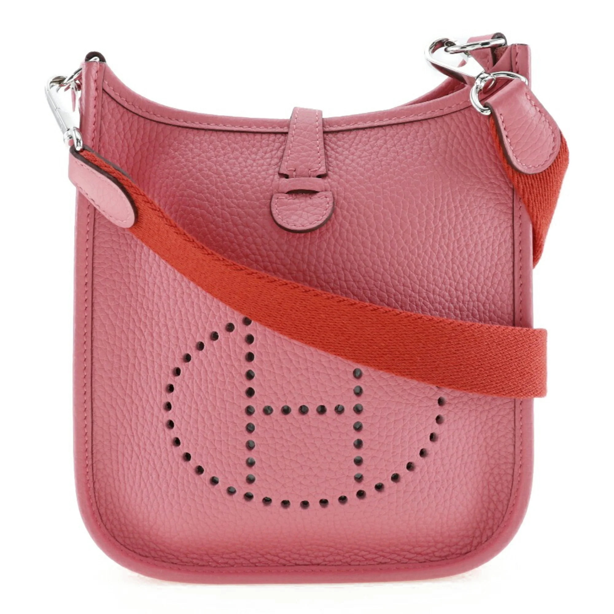 Hermes Evelyne pink Color Rose Azalee Taurillon Clemence Leather Shoulder Bag (Pre-Owned) | Shop Simon