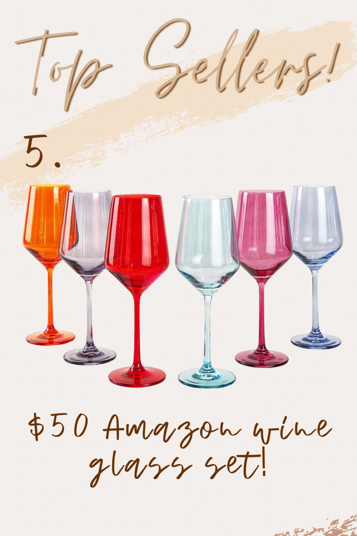 Colored wine glasses, amazon wine glasses 

#LTKhome #LTKFind #LTKunder50