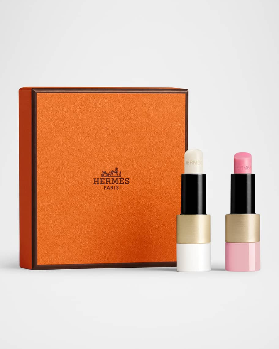 Hermes Rouge Lip Balm and Rose Confetti Duo Lip Gift Set | Neiman Marcus