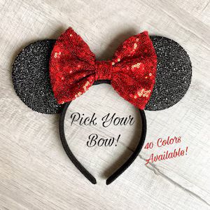 Minnie Mouse Ears Disney Ears for Adults and Kids Red Minnie | Etsy | Etsy (US)