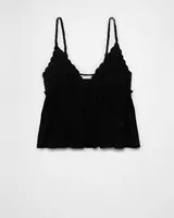 AE Sunchaser Knit Crochet Babydoll Cami | American Eagle Outfitters (US & CA)