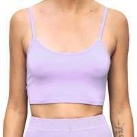 Solid Lavender Purple Cropped Tank Spaghetti Strap Cami Mix N Match Crop Top | Etsy (US)