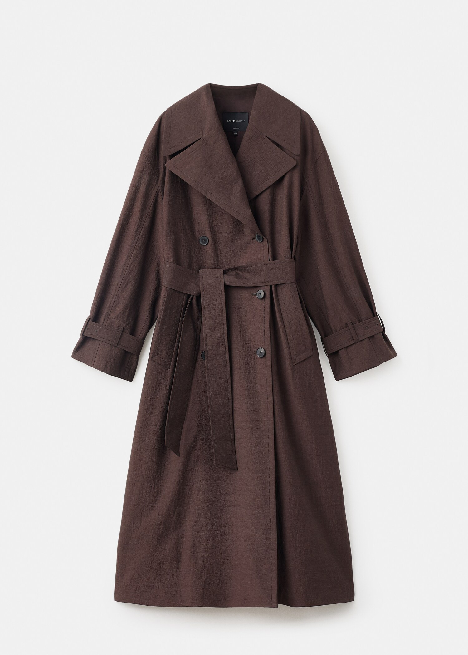 Long virgin wool trench coat | MANGO (UK)
