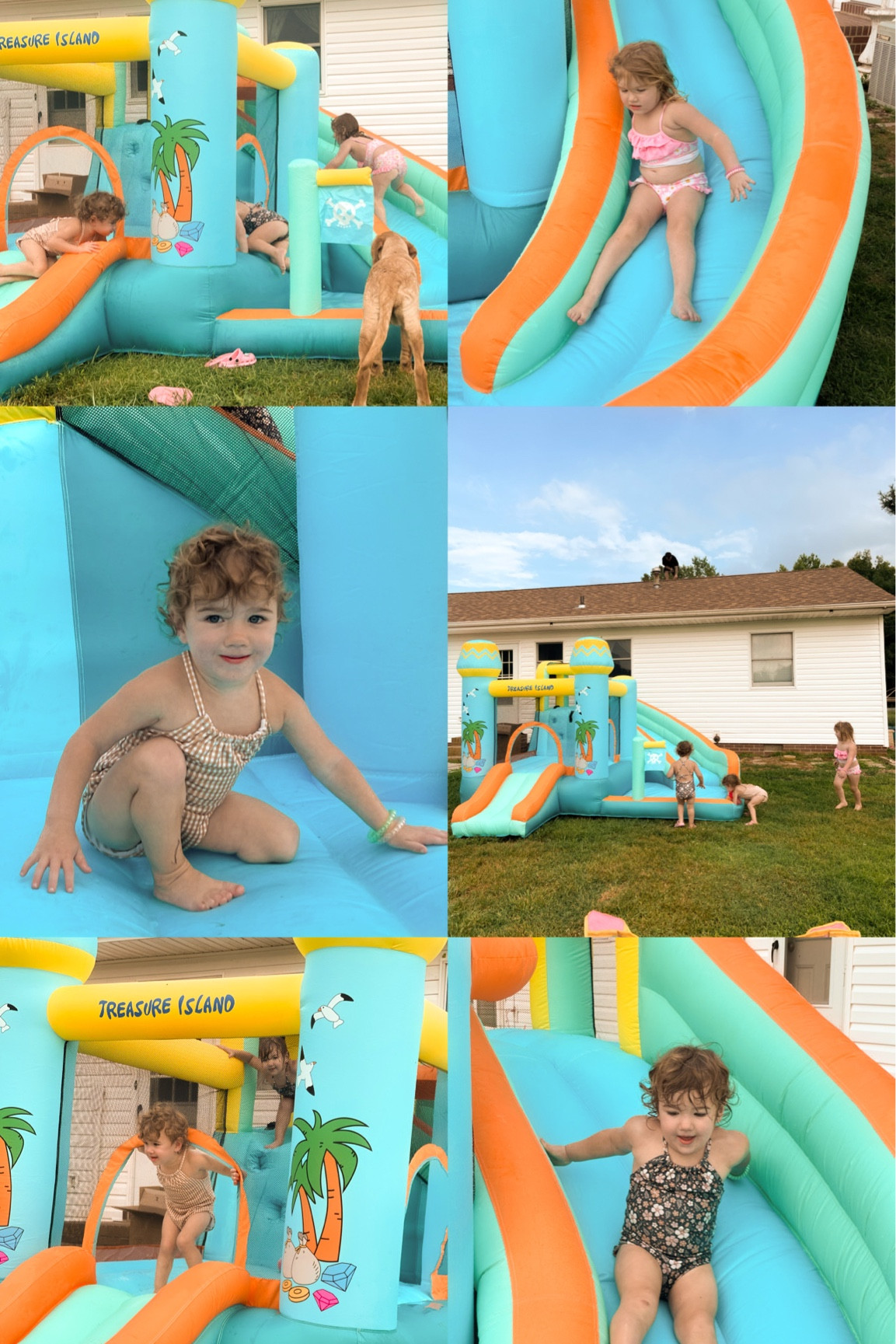 The best money I ever spent! It’s $100 off right now! It sets up in just seconds and can be used wet or dry. With these hot summer days I got it to connect with the water hose. My girls were flying down the slide and laughing the whole time they were playing! 
I linked the one I got that comes in several colors plus others that are similar with high ratings.

#LTKKids #LTKSaleAlert