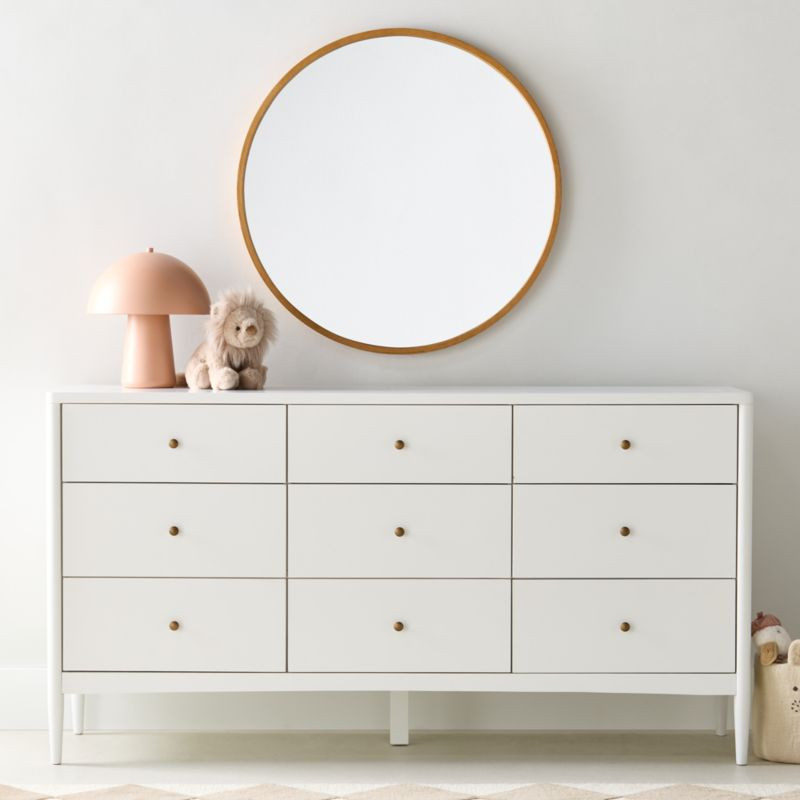 Hampshire 64" White Extra Wide 9-Drawer Kids Dresser + Reviews | Crate & Kids | Crate & Barrel