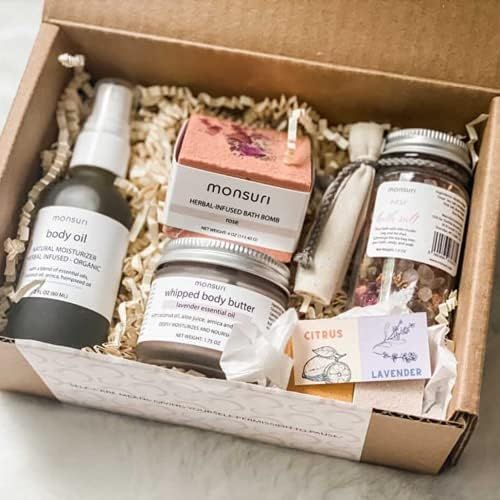 Self Care Gift Basket for Mom: New Mommy Care Package Pampering Gift Set with Bath Accessories an... | Amazon (US)