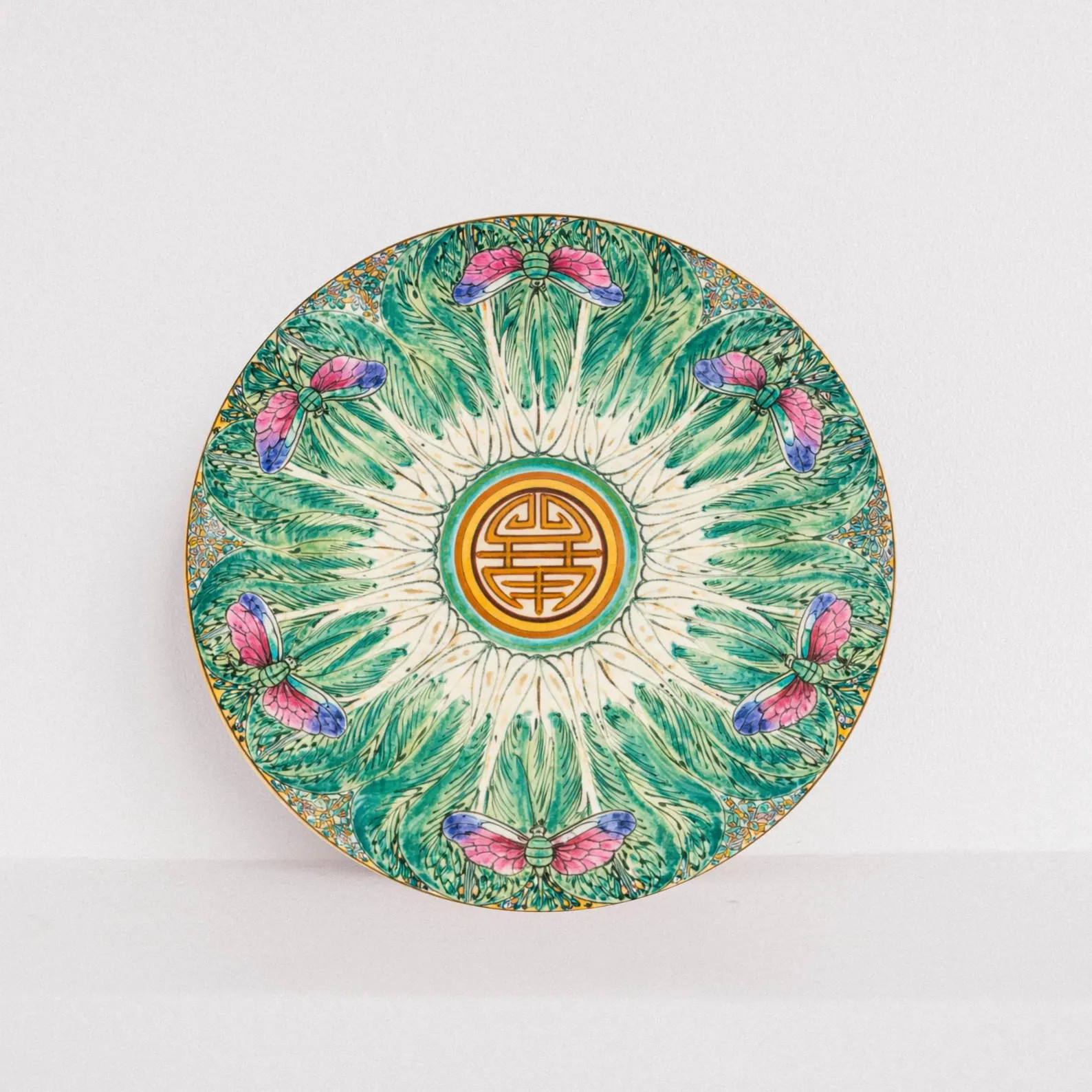 Chinoiserie Bok Choy Coasters Set of 8 | Antique China Inspired | Green & Pink Dragonfly | Grandm... | Etsy (Global)