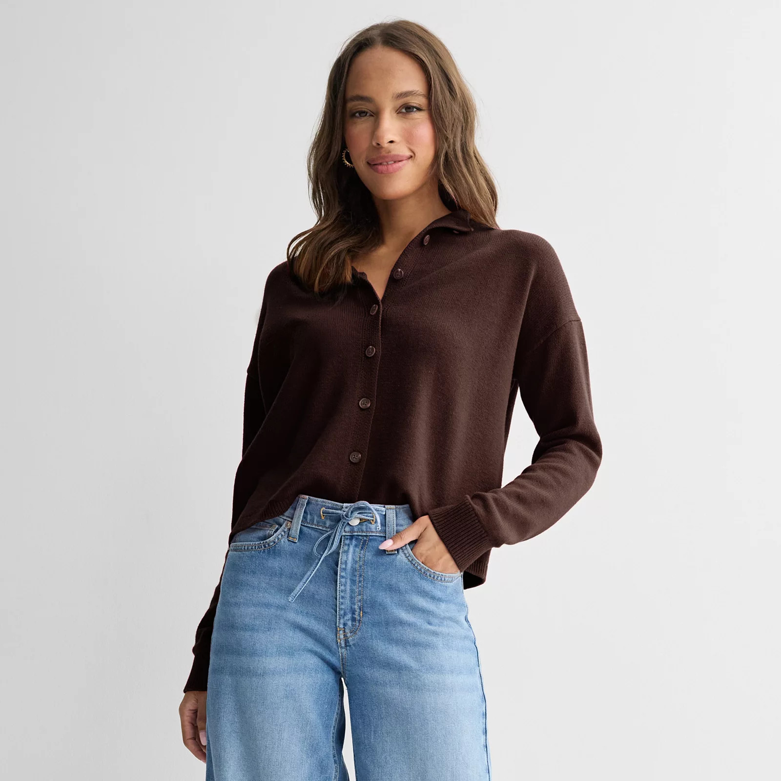 Women's Sonoma Goods For Life\u00ae Funnel Neck Sweater CardiganSonoma Goods For Life | Kohl's