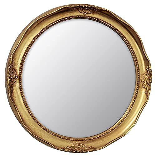 Cedar Assembly - Vintage 12 Decorative Wall Mirror Hanging Round Antique GlassSmall Vintage-style golden decorative round - Gold | Best Buy U.S.
