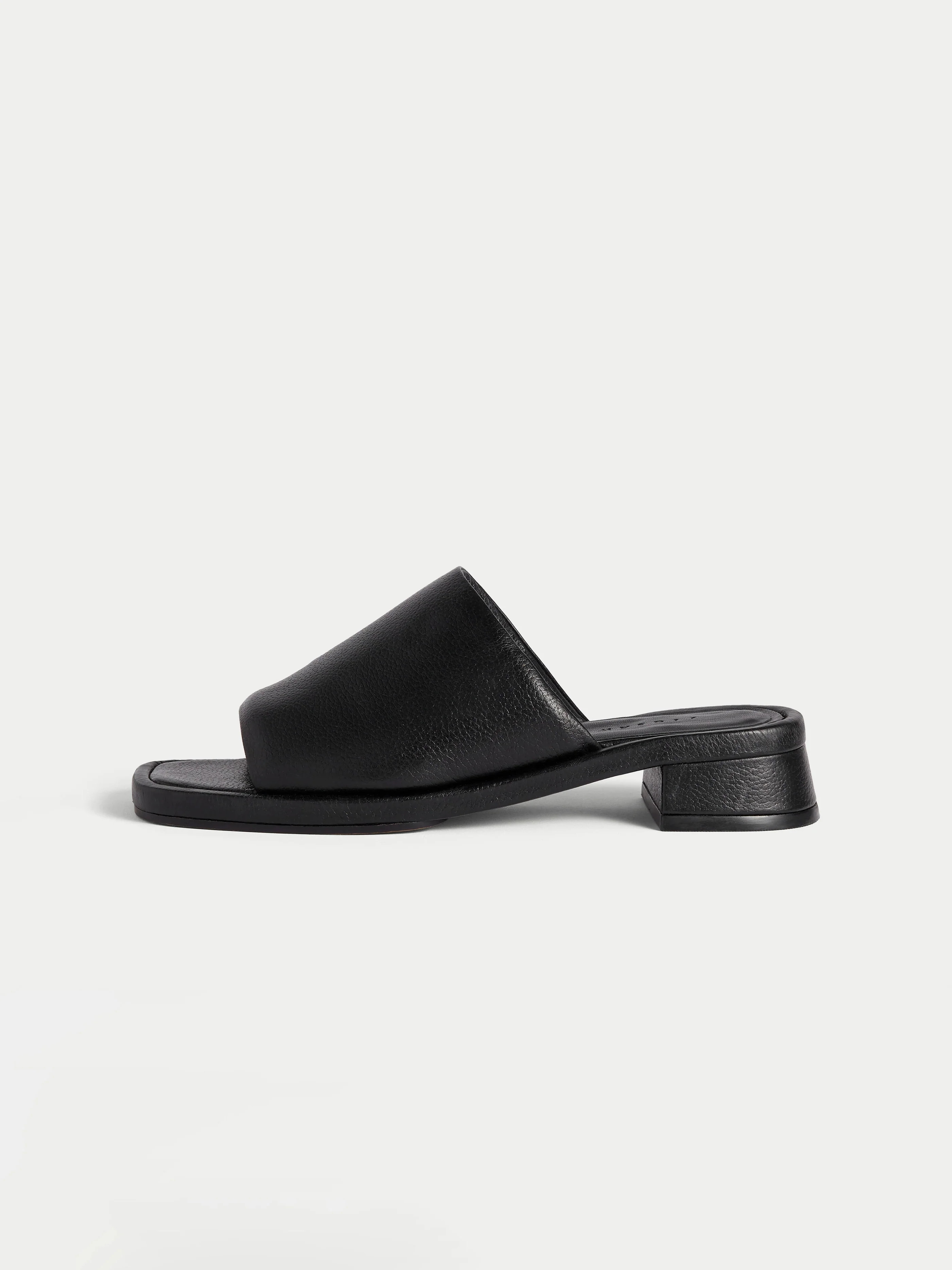 Eastbury Leather Mule | Black | Jigsaw (UK)