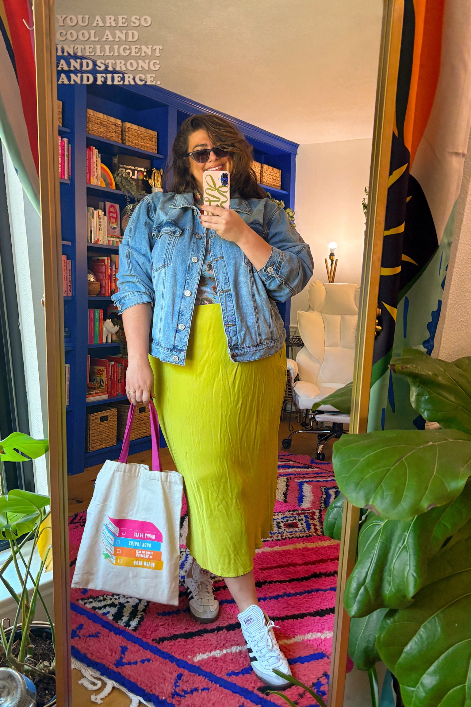 Bookshop day with my favorite tote, denim jacket, sambas, and satin skirt 

#LTKPlusSize #LTKFindsUnder50 #LTKFindsUnder100