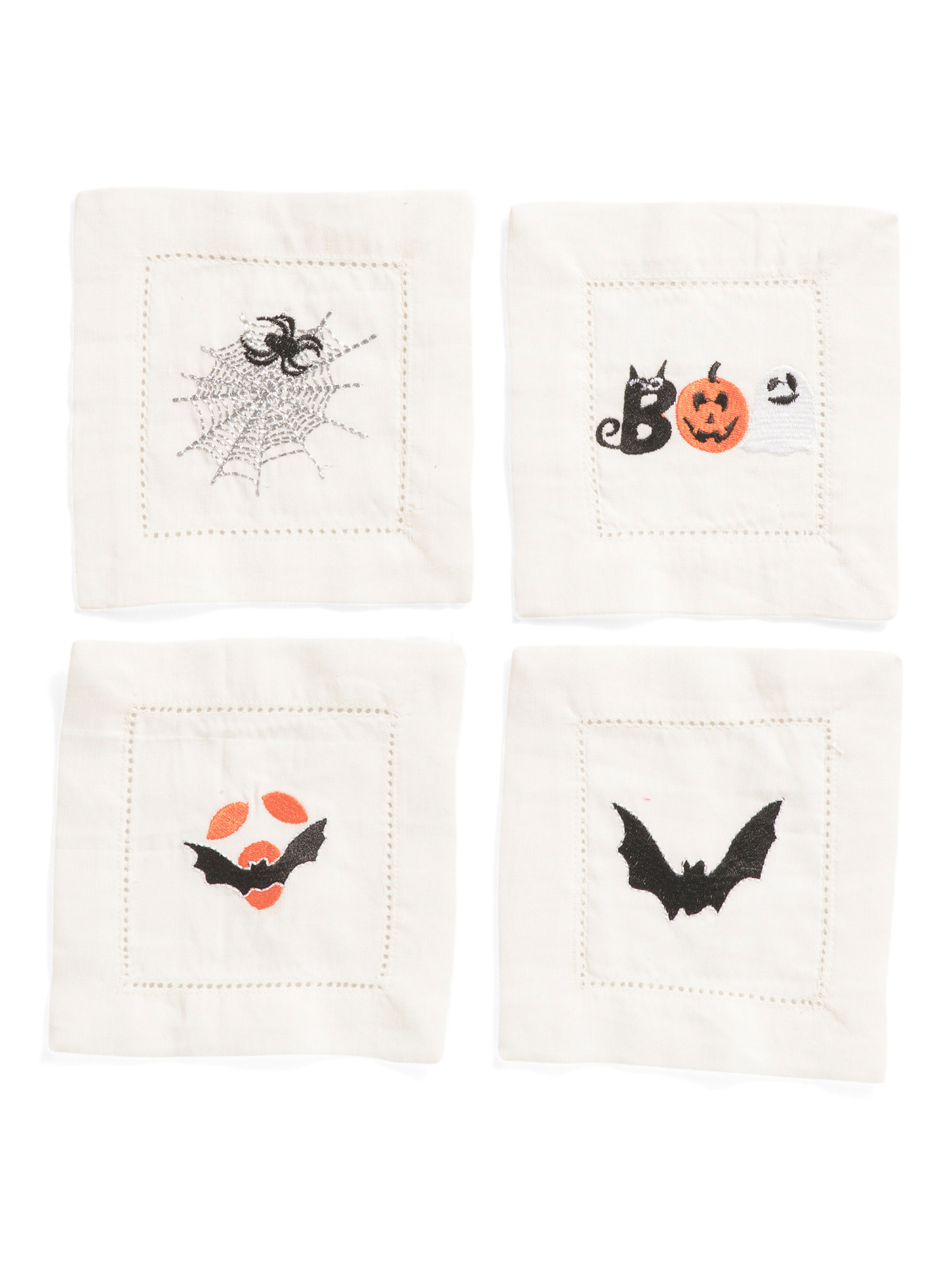 4pk Linen Bats Embroidered Coasters | Kitchen & Entertaining | Marshalls | Marshalls
