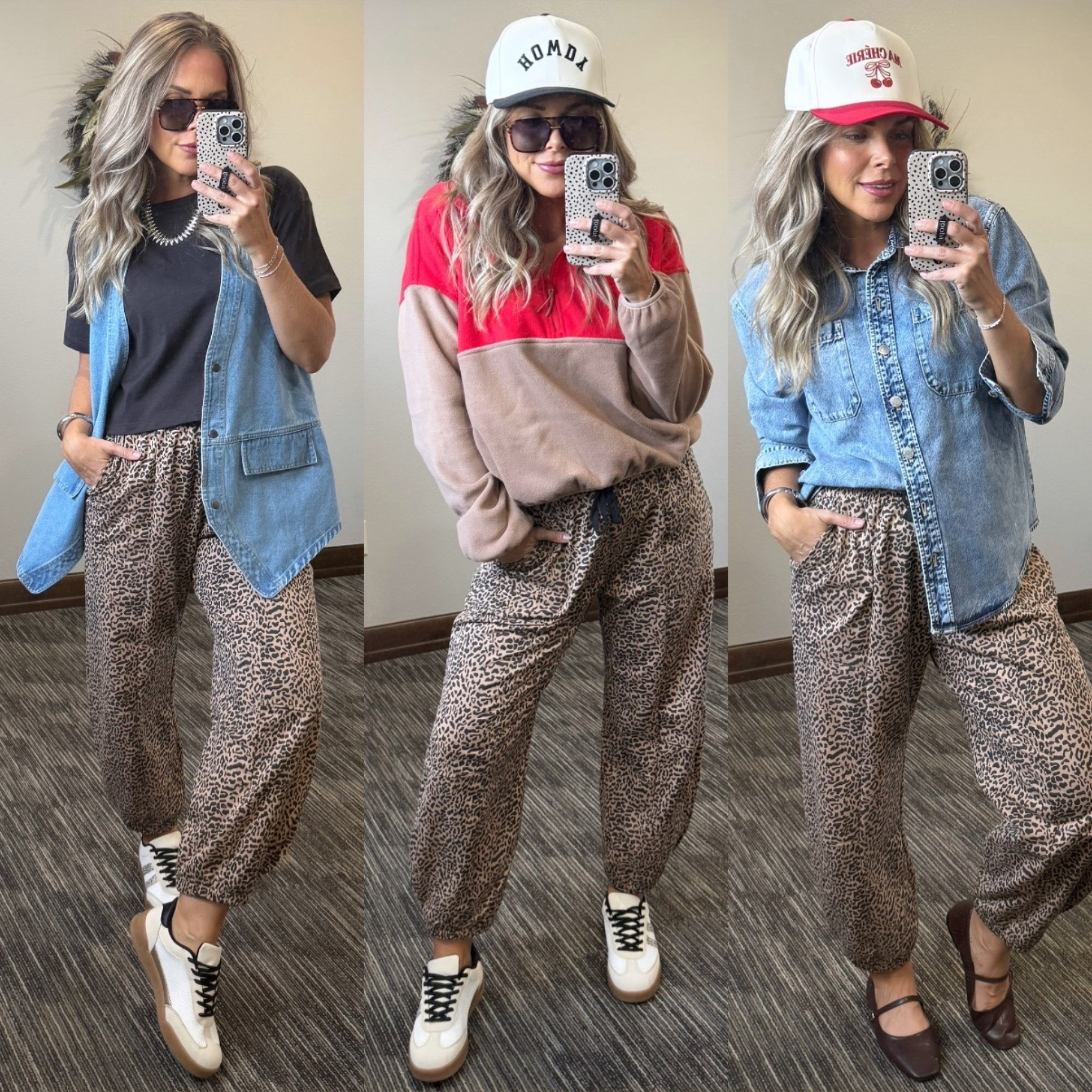 Medium pants, crop tee, vest and 1/4 fleece. Small denim button down  

#LTKFindsUnder50 #LTKStyleTip #LTKSeasonal