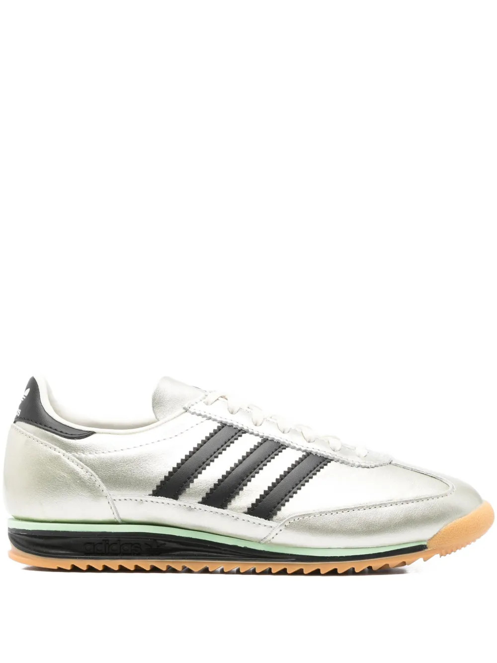 SL 72 OG three-stripe metallic-leather sneakers | Farfetch Global